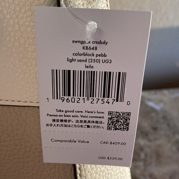 Kate Spade ♠️ Leila KB648 Swingpack Crossbody,  Colorblock Pebbled Leather, NWT - Picture 2 of 14